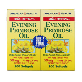Thực phẩm chức năng American Health Royal Brittany Evening Primrose Oil 500 mg 2 Bottles 200 Softgels Each 076630036344