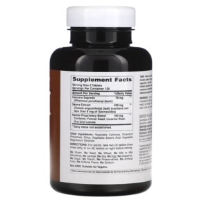 Thành phần vi chất của American Health TAM Herbal Laxative 250 Tablets 076630021838