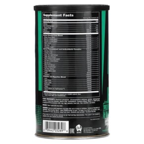 Thành phần vi chất của Animal Greens Intense Greens Formula 30 Packs 039442032898