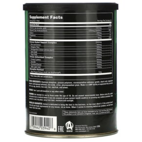 Thành phần vi chất của Animal Immune Pak Daily Defense Training Packs 30 Packs 039442039408