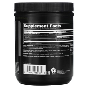 Thành phần vi chất của Animal Juiced Aminos Strawberry Limeade 12.9 oz (366 g) 039442030672