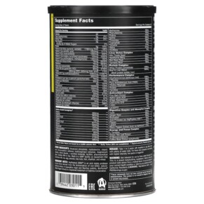 Thành phần vi chất của Animal Pak The Ultimate Training Pack 44 Packs 039442030115