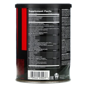 Thành phần vi chất của Animal Stak The Complete Anabolic Hormone Stack 21 Packs 039442030238