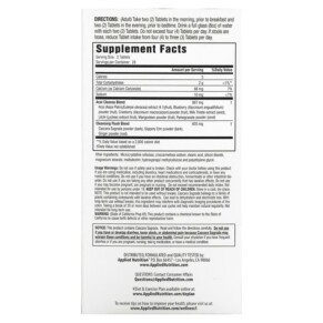 Thành phần vi chất của Applied Nutrition 14-Day Acai Berry Cleanse 56 Tablets 710363572846