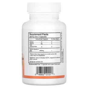 Thành phần vi chất của Arizona Natural EDTA 600 mg 100 Capsules 046802121017
