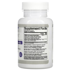 Thành phần vi chất của Arthur Andrew Medical FODMAP DPE 60 Capsules 855822008433