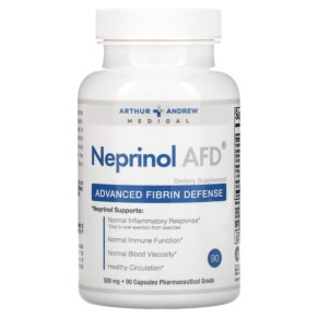 Thực phẩm chức năng Arthur Andrew Medical Neprinol AFD Advanced Fibrin Defense 500 mg 90 Capsules 855571001044