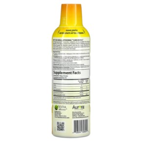 Thành phần vi chất của Aurora Nutrascience Mega-Liposomal Curcumin+ Organic Fruit 450 mg 16 fl oz (480 ml) 628504648049