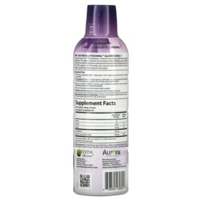 Aurora Nutrascience Mega-Liposomal Glutathione+ Plus Vitamin C Organic Fruit 750 mg 16 fl oz (480 ml) 3 Thành phần vi chất của Aurora Nutrascience Mega-Liposomal Glutathione+ Plus Vitamin C Organic Fruit 750 mg 16 fl oz (480 ml) 628504648018