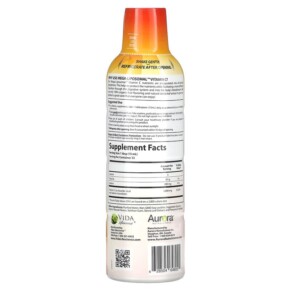 Thành phần vi chất của Aurora Nutrascience Mega-Liposomal Vitamin C Organic Fruit 3.000 mg 16 fl oz (480 ml) 628504648001