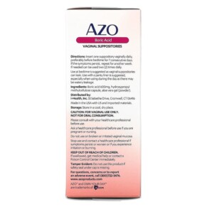 Thành phần vi chất của Azo Boric Acid Vaginal Suppositories 600 mg 30 Suppositories 787651760308