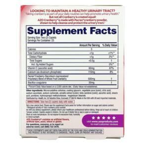 Thành phần vi chất của Azo Urinary Tract Health Cranberry 50 Caplets 787651420677