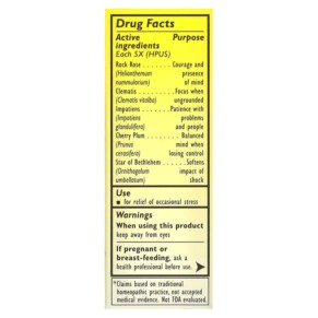 Thành phần vi chất của Bach Original Flower Remedies Rescue Remedy Natural Stress Relief 0.35 fl oz (10 ml) 741273003908