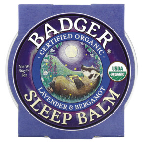 Thành phần vi chất của Badger Company Organic Sleep Balm Lavender & Bergamot 2 oz (56 g) 634084135800