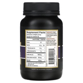 Thành phần vi chất của Barlean's Evening Primrose Oil 120 Softgels 705875100182