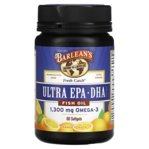 Thực phẩm chức năng Barlean's Fresh Catch Fish Oil Omega-3 Ultra EPA/DHA Orange 60 Softgels 705875610063