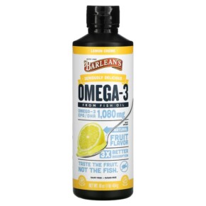 Thực phẩm chức năng Barlean's Omega-3 Fish Oil Lemon Creme 16 oz (454 g) 705875600040