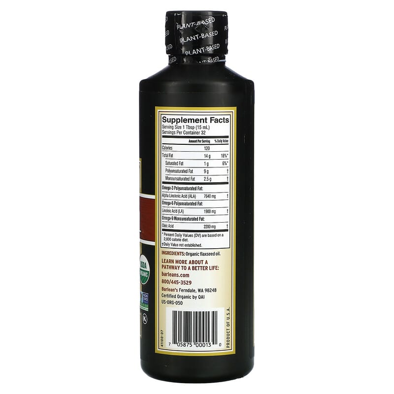 Barlean's Organic Fresh Flax Oil 16 oz (473 ml) 2 Thành phần vi chất của Barlean's Organic Fresh Flax Oil 16 oz (473 ml) 705875000130