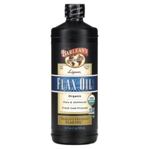 Thực phẩm chức năng Barlean's Organic Lignan Flax Oil 32 fl oz (946 ml) 705875000062