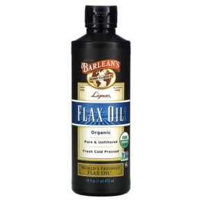 Thực phẩm chức năng Barlean's Organic Lignan Flax Oil Supplement 16 fl oz (473 ml) 705875000161