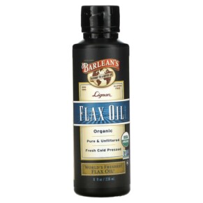 Thực phẩm chức năng Barlean's Organic Lignan Flax Oil Supplement 8 fl oz (236 ml) 705875000048