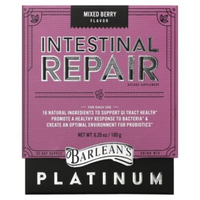 Thực phẩm chức năng Barlean's Platinum Intestinal Repair Mixed Berry 6.35 oz (180 g) 705875800792