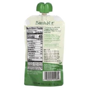 Thành phần vi chất của Beech-Nut Fruit & Veggie Blends with Prebiotic Fiber 12+ Months Carrot Apple & Sweet Potato 3.5 oz (99 g) 052200011379