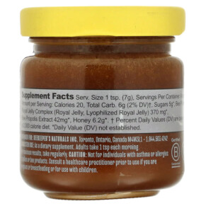 Thành phần vi chất của Beekeeper's Naturals B. Powered Superfood Honey 4.4 oz (125 g) 628055142041
