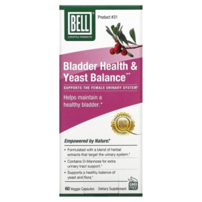 Thực phẩm chức năng Bell Lifestyle Bladder Health & Yeast Balance 60 Veggie Capsules 771733109093