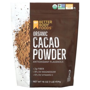 Thực phẩm chức năng BetterBody Foods Organic Cacao Powder 1 lb (454 g) 897922002928