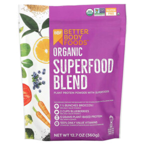 Thực phẩm chức năng BetterBody Foods Organic Superfood Blend 12.7 oz (360 g) 897922002683