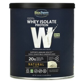 Thực phẩm chức năng Biochem 100% Whey Isolate Protein Natural 24.6 oz (699 g) 015794018414