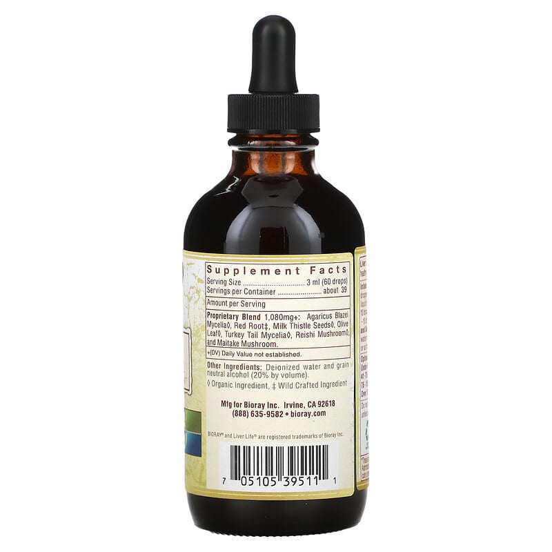 Bioray Inc. Liver Life Revitalizing Liver Tonic 4 fl oz (118 ml) 2 Thành phần vi chất của Bioray Inc. Liver Life Revitalizing Liver Tonic 4 fl oz (118 ml) 705105395111