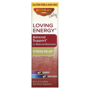 Thực phẩm chức năng Bioray Inc. Loving Energy Adrenal Support with Medical Mushrooms Alcohol Free 2 fl oz (60 ml) 646858160086