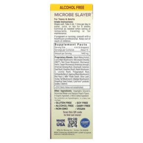 Thành phần vi chất của Bioray Inc. Microbe Slayer Microorganism Detox Alcohol Free 2 fl oz (60 ml) 646858160062