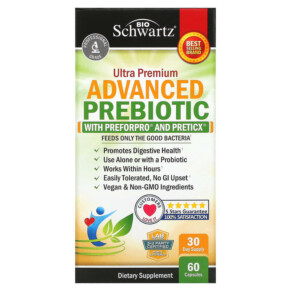 Thực phẩm chức năng BioSchwartz Ultra Premium Advanced Prebiotic 60 Capsules 737212751306