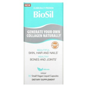 Thực phẩm chức năng BioSil Advanced Collagen Generator 30 Small Vegan Liquid Capsules 5425010391897