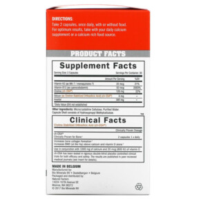 Thành phần vi chất của BioSil Bone Collagenizer Ultra 60 Vegetarian Capsules 5425010391507