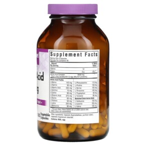 Thành phần vi chất của Bluebonnet Nutrition Amino Acid 750 mg 180 Vegetable Capsules 743715000148