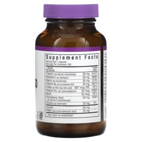 Thành phần vi chất của Bluebonnet Nutrition B-Complex 50 100 Vegetable Capsules 743715004122