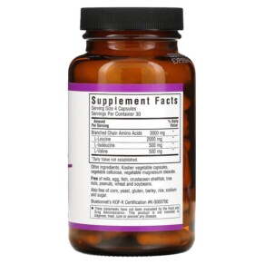 Thành phần vi chất của Bluebonnet Nutrition BCAAs 4:1:1 Ratio 120 Vegetable Capsules 743715015906