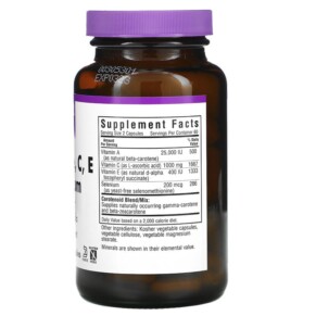 Thành phần vi chất của Bluebonnet Nutrition Beta Carotene C E Plus Selenium 120 Vegetable Capsules 743715003224