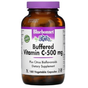 Thực phẩm chức năng Bluebonnet Nutrition Buffered Vitamin C 500 mg 180 Vegetable Capsules 743715005693