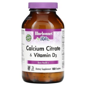 Thực phẩm chức năng Bluebonnet Nutrition Calcium Citrate & Vitamin D3 180 Caplets 743715007123