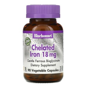 Thực phẩm chức năng Bluebonnet Nutrition Chelated Iron 18 mg 90 Vegetable Capsules 743715007260