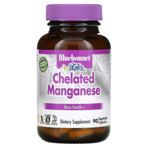 Thực phẩm chức năng Bluebonnet Nutrition Chelated Manganese 90 Vegetable Capsules 743715006744