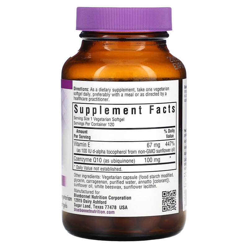 Bluebonnet Nutrition CoQ10 100 mg 120 Vegetarian Softgels 2 Thành phần vi chất của Bluebonnet Nutrition CoQ10 100 mg 120 Vegetarian Softgels 743715008113