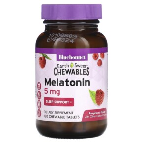 Thực phẩm chức năng Bluebonnet Nutrition Earth Sweet Chewables Melatonin Raspberry 5 mg 120 Chewable Tablets 743715009974