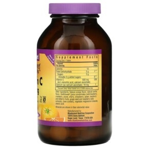 Thành phần vi chất của Bluebonnet Nutrition EarthSweet Chewables Vitamin C Orange 500 mg 90 Chewable Tablets 743715005051
