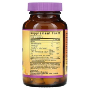 Thành phần vi chất của Bluebonnet Nutrition EarthSweet Chewables Zinc Lozenges Orange 15 mg 60 Lozenges 743715007451